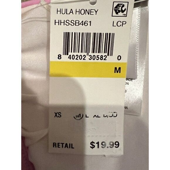 Hula Honey Juniors Shell-Trim Bikini Top Lilac Chiffon Medium NWT - Picture 8 of 8